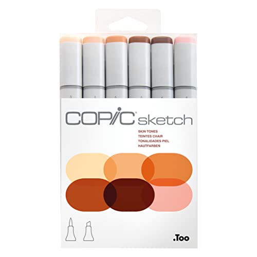 【中古】【未使用 未開封品】Copic Markers 6-Piece Sketch Set, Skin Tones I by Copic Marker