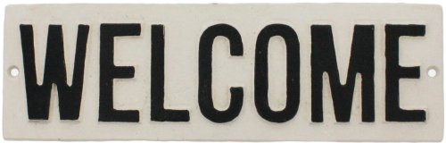 【中古】【未使用・未開封品】HomArt 鋳鉄製ウェルカムサイン