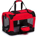 【中古】【未使用・未開封品】Folding Deluxe 360テつー Vista View House Pet Crate, Large, Red by Pe...