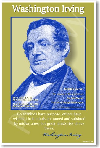 【中古】【未使用・未開封品】Washington Irving???American作成者???教室ポスター