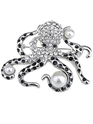 【中古】【未使用・未開封品】Alilang Silver Tone Faux Pearl Clear Crystal Coloured Rhinestones Oc..