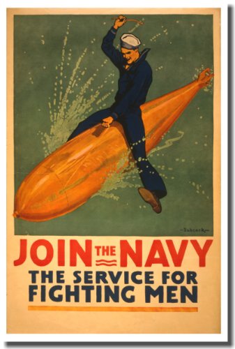 【中古】【未使用・未開封品】Join the Navy、サービスfor the Fighting Men、WWI複製ポスター 【中古】【未使用・未開封品】Join the Navy、サービスfor the Fighting Men、WWI複製ポスター