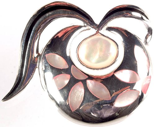 【中古】【未使用・未開封品】シェル( Mop )ペンダント???スターリングシルバー