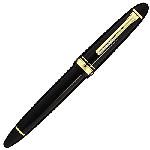 【中古】【未使用 未開封品】Sailor 1911 Large Black Gold Trim 21K Gold Medium Point Fountain Pen - 11-2021-420 141［並行輸入］