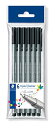 【中古】【未使用 未開封品】Staedtler Triplus Fineliner 334 Pens with Line Width 0.3 mm - Black, Pack of 6