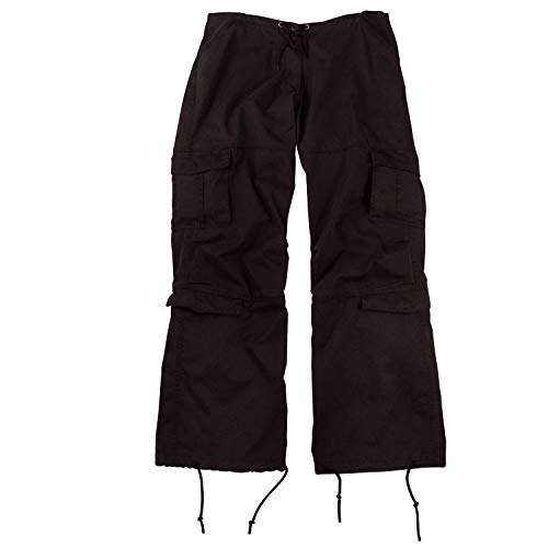 yÁzygpEJiziXRj ROTHCO @fB[X@t@CeBOpc@ubN@Women's Vintage Paratrooper Fatigue Pants-Blackk3986l (XL)