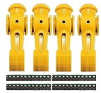 【中古】【未使用・未開封品】4 Yellow Tornado Foosball Men Counter Balanced Pin