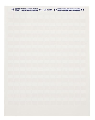 Brady LAT-17-361-2.5 1 Width x 1 Height, B-361B Self-Laminating Polyester, Matte Finish White/Translucent Laser Printable Label by Brad