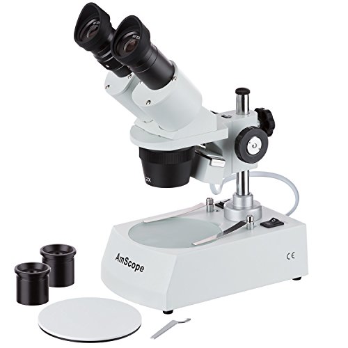 【中古】【未使用・未開封品】AmScope 20X事件で40倍80倍ホームスクールの学生解離性双眼実体顕微鏡と透過デュアルライト照明システム