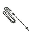 【中古】【未使用・未開封品】iJewelry2 ステンレススチール 6mm ブラックトーン ロザリオビーズチェーンネックレス 34インチ(4)