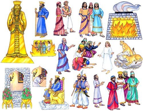 【中古】【未使用・未開封品】Daniel and the Lions Den Felt Figures for Flannel Board Bible Stories-precut