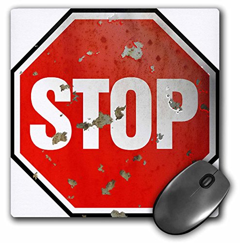 【中古】【未使用・未開封品】3drose LLC 8?x 8?x 0.25インチ停止グランジレッドSign onホワイト背景マウスパッド( MP _ 24332...