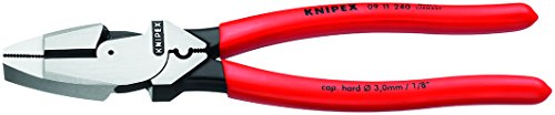 Knipex 09 11 240 9.5-Inch Ultra-High Leverage Lineman's Pliers with Fish Tape Puller and Crimper