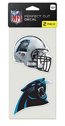 【中古】【未使用・未開封品】NFL Carolina Panthers Perfect Cut Decal (Set of 2?)、4?" x 4?"