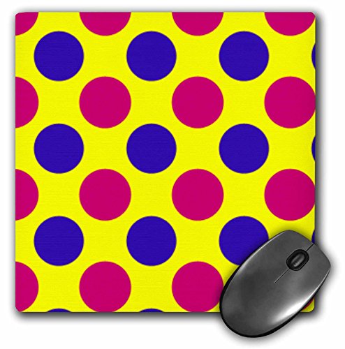 【中古】【未使用・未開封品】3drose LLC 8?x 8?x 0.25インチレッドandブルーポルカドットで黄色の背景マウスパッド( MP _ 26790?_ 1?)【メーカー名】【メーカー型番】【ブランド名】3dRose Office...