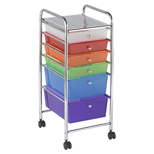 楽天AJIMURA-SHOP【中古】【未使用・未開封品】ECR4Kids 6-Drawer Mobile Organizer, Assorted Colors by ECR4Kids