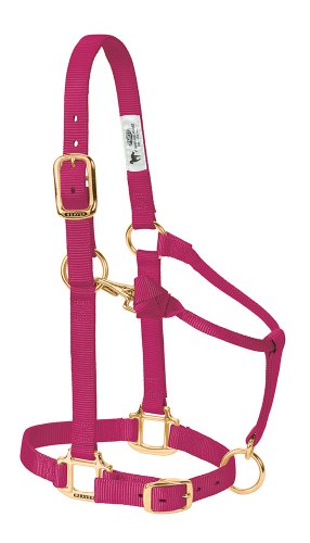 (Weanling, Raspberry) - Weaver Leather Adjustable Horse Halter