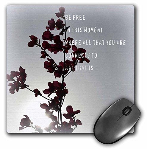 Netbook （UmPC） - 【中古】【未使用・未開封品】3dRose LLC 8 x 8 x 0.25インチ マウスパッド Free Moment Poetry Zen Floral Inspirations (mp_30898_1)