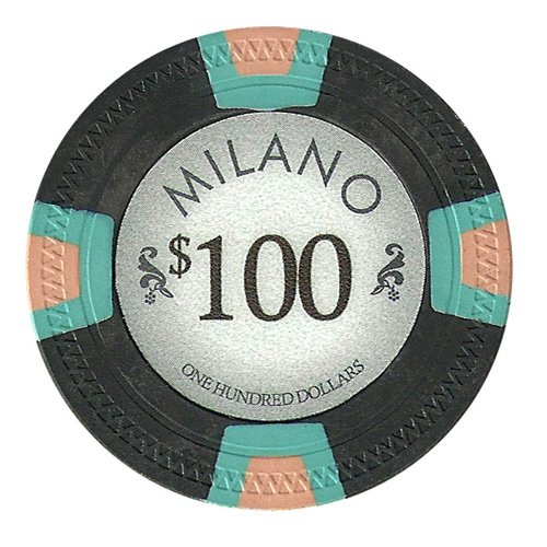 【中古】【未使用・未開封品】(100) - Milano Poker Chips by Claysmith Gaming. Casino Quality Clay Poker Chips in Sets of 25