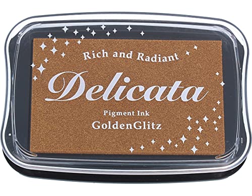 š̤ۡѡ̤ʡDelicata Non-Tarnishing Gold Full Size Ink Pad-Golden Gl...