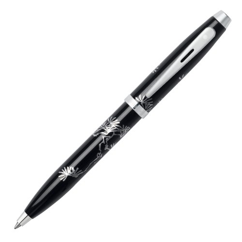 【中古】【未使用・未開封品】SheafferSilk スクリーンパインデザインボールペン - ブラック(9298-2)
