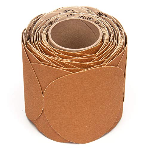 š̤ۡѡ̤ʡ3M Stikit Paper Disc Roll 363I, PSA Attachment, Aluminum Oxide, 6 Diameter, 60 Grit, Gold (Roll of 100) by 3M