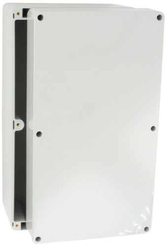 š̤ۡѡ̤ʡBUD Industries PN-1344 Polycarbonate NEMA 4x Box, 14-5/32 Length x 7-55/64 Width x 5-29/32 Height, Light Gray Finish by BUD Industries