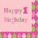 【中古】【未使用・未開封品】Ocean Preppy Girl 1st Birthday Lunch Napkins オーシャンプレッピーガールの第1誕生日のランチナプキン♪ハロウィン♪クリスマス♪