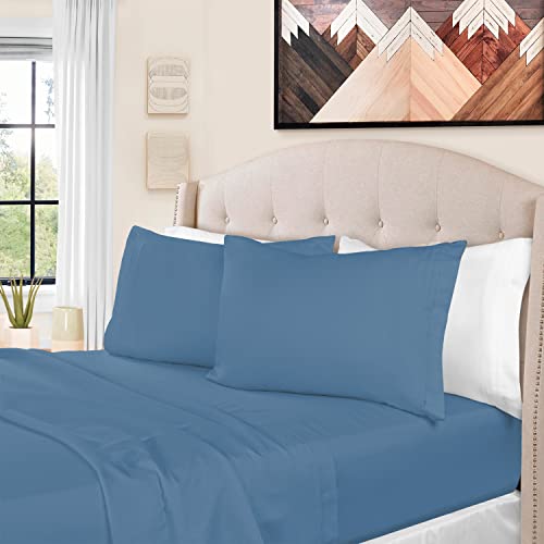 ����šۡ�̤���ѡ�̤�����ʡ�(King, Medium Blue) - 1500 Thread Count 100% Egyptian Cotton, Sing...