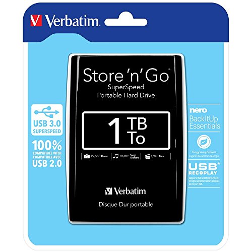 バーベイタム External HD 1 TB Black