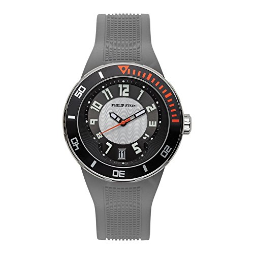 【中古】【未使用 未開封品】【日本未発売】PhiLip Stein(フィリップスタイン) Men 039 s 34-BGR-RGR Extreme Grey Rubber Strap Watch