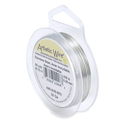 【中古】【未使用 未開封品】Beadalon 30 Gauge Artistic Wire, Stainless Steel, 50-Yard by Artistic Wire
