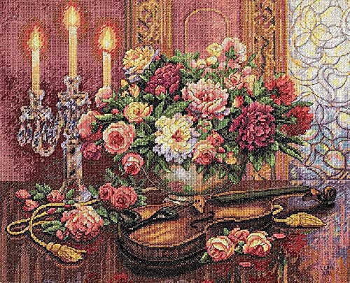 Gold Collection Romantic Floral Counted Cross Stitch Kit-16"X13" 14 Count (並行輸入品)