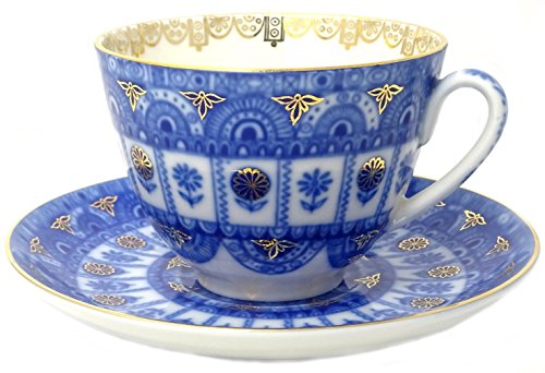 【中古】【未使用・未開封品】Lomonosov Porcelain Tea Cup and SaucerばねArches 7.8?Oz / 230?ml