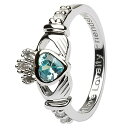 【中古】【未使用・未開封品】Claddagh Ring Store(クラダ・リング・ストア)LS-SL90-3 3月誕生月リング スターリングシルバーアイルランド製。(4)