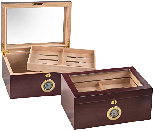 【中古】【未使用・未開封品】Prestige Import Group???BerkeleyチェリーガラストップHumidor BALLYD