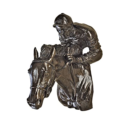 【中古】【未使用・未開封品】Design Toscano Racing the Wind Horse and Jockey Wall Sculpture
