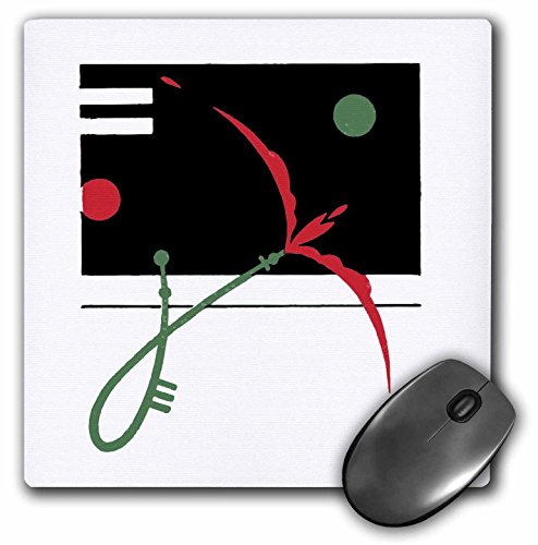 【中古】【未使用・未開封品】3drose LLC 8?x 8?x 0.25インチマウスパッド、グリーンレッドandブラック..