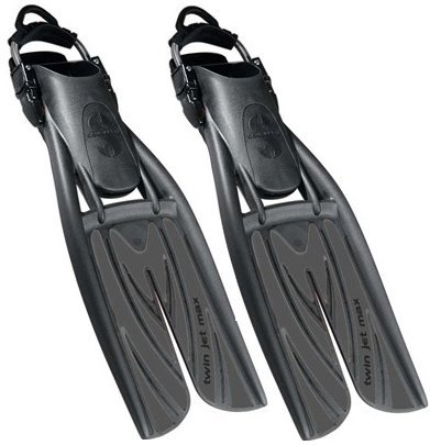 【中古】【未使用・未開封品】Scubapro Twin Jet Max Open Heel Split Fins, BK-MD 1