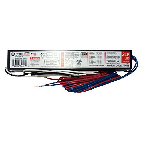 GE Lighting 74469 GE259MV-N 120/277-Volt Multi-Volt ProLine Electronic Fluorescent T8 Instant Start Ballast 2 or 1 F96T8 Lamps by GE Li