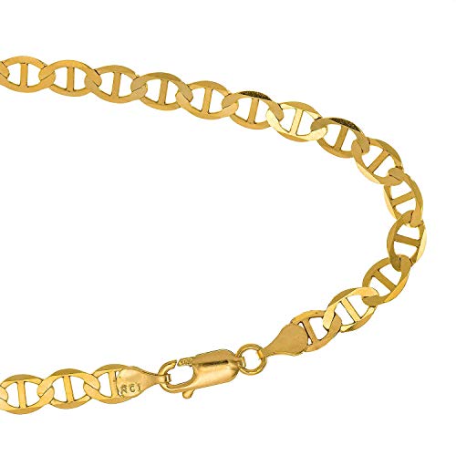 ����šۡ�̤���ѡ�̤�����ʡ�14k Solid Yellow Gold 3.2 mm Mariner Chain Anklet 10