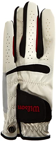 【中古】【未使用・未開封品】(Medium, blanco - white - white) - Wilson Feel Plus Men's Golf Glove..