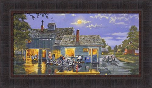 š̤ۡѡ̤ʡSam 's Caf? by Dave Barnhouse 17?x 29?Harley Davidson Motorcycles Bikes Americana Framedȥץɾ