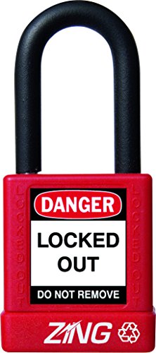 Other - 【中古】【未使用・未開封品】ZING 7030 RecycLock Safety Padlock, Keyed Different, 1-1/2 Shackle, 1-3/4 Body, Red by Zing Green Products