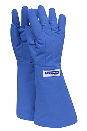 【中古】【未使用・未開封品】National Safety Apparel G99CRBEPXLEL Nylon Taslan and PTFE Elbow Waterproof Safety Glove, Cryogenic, 17 - 18 Length, X-Large, Blue by N