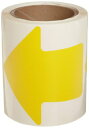 【中古】【未使用・未開封品】Brady Nonabrasive Arrow Shape Floor Marking Tape, 4 Width, Yellow (Pack of 100 per Roll) by Brady(4)