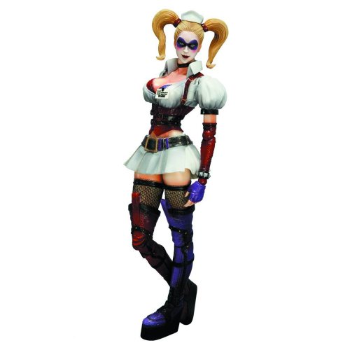 【中古】【未使用 未開封品】Square Enix Batman Arkham Asylum: Play Arts Kai: Harley Quinn Action Figure