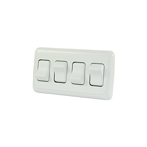 Other - 【中古】【未使用・未開封品】JR Products 12331 White Quad SPST On-Off Switch with Bezel by JR Products