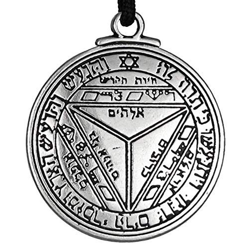 【中古】【未使用・未開封品】ピューター ソロモンの鍵 土星のペンタクル タリスマン ペンダント