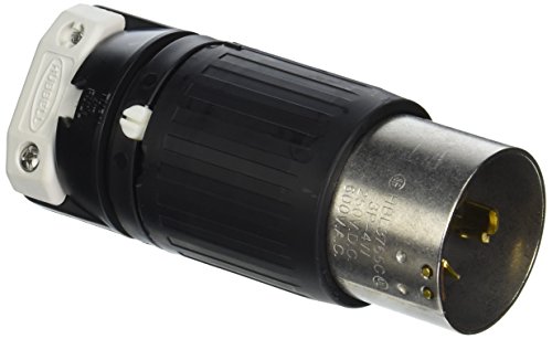 Hubbell HBL3765C Locking Plug, 50 amp, 250VDC/600VAC, 3 Pole, 4 Wire by Hubbell